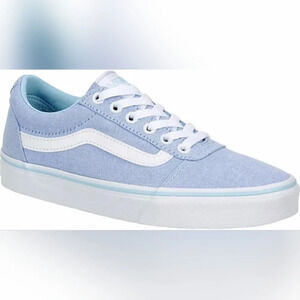 Vans Women Ward Summer Canvas Sneaker - Lace up Closure Style - Cool Blue size 9